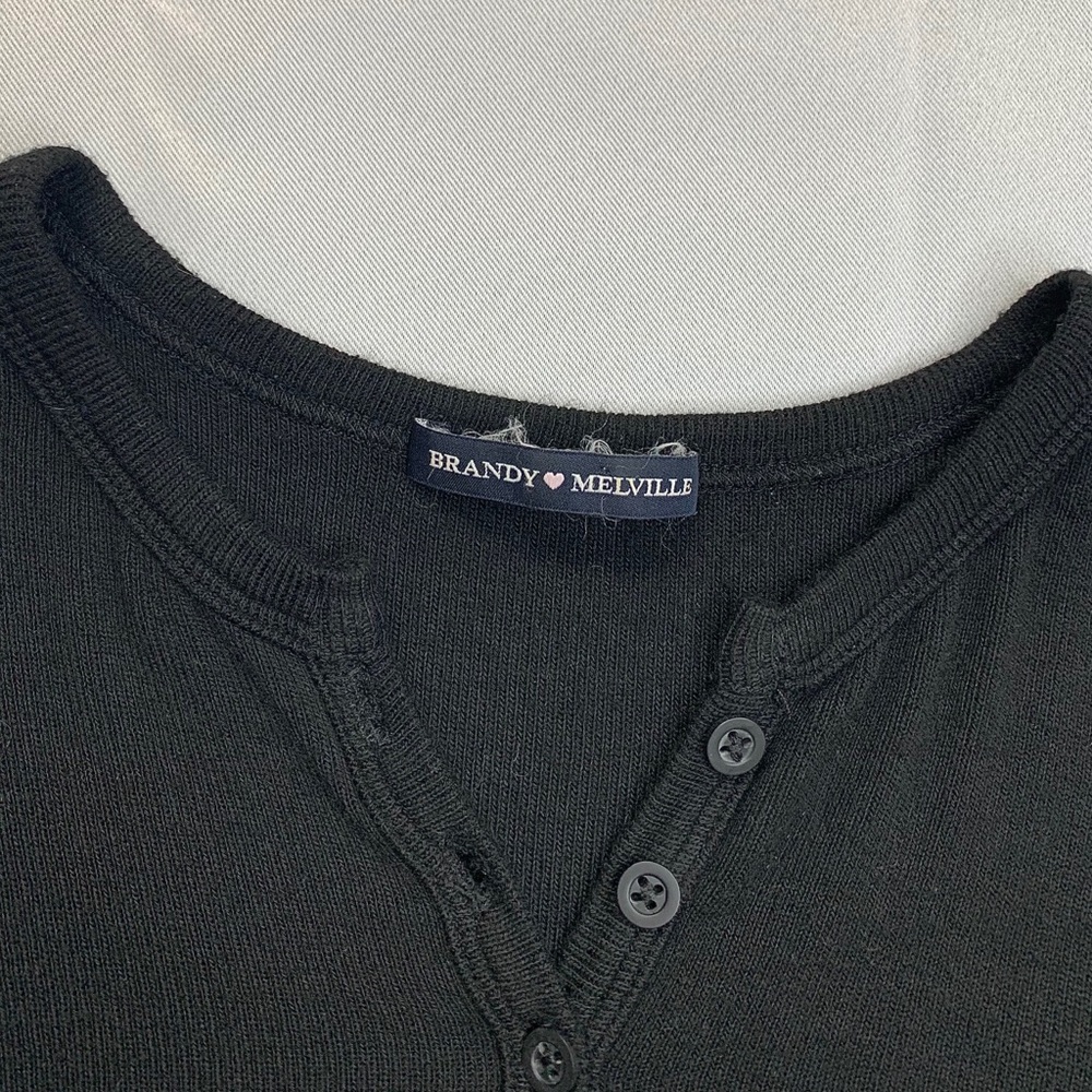 Brandy Melville black button up long sleeve